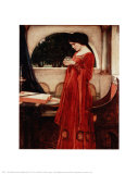 La boule de cristal Affiche par John William Waterhouse