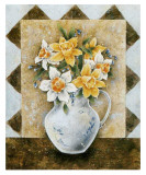 Vase of Narcissus Art by A. Da Costa