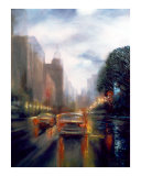 Ville venteuse reproduction procédé giclée par Mikhail Onanov