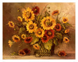 Sunflower Bouquet Plakater af Barbara Mock