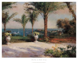 Palm Vista Print by Haibin 