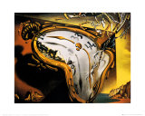 Weiche Uhr im Moment ihrer ersten Explosion, ca. 1954 Poster von Salvador Dalí