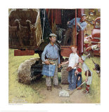 Construction Crew Giclee Print by Norman Rockwell