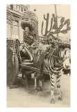 Woman in Zebra Cart, Tijuana, Mexico Posters