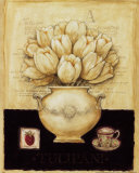 White Tulips and Raspberry Posters by G.p. Mepas