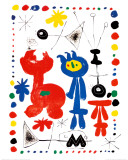 Personnage Et Oiseaux Affiches par Joan Miró