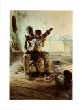 Banjounterricht Kunstdruck von Henry Ossawa Tanner