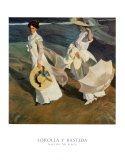 Walk on the Beach Kunst von Joaquín Sorolla y Bastida