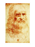 Leonardo da Vinci - Self-Portrait, c.1515 - Reprodüksiyon