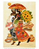 Sonnenblumen Kunstdruck von Keith Mallett