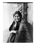 Young Girl Smiling Giclée-Druck von Edward S. Curtis