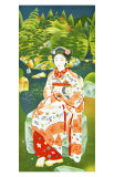 Japanese Woman in Kimono Giclee Print Japanese Woman in Kimono Giclee Print