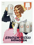 Spaten Brau Reproduction procédé giclée par Ludwig Hohlwein