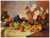 Still Life with Fruit Posters by E. Kruger