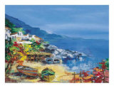 Barche A Riva Prints by Antonio Di Viccaro