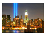 WTC Tribute in Lights 911 Annual Commemoration in New York City Wydruk giclee autor New Yorkled