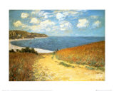 Polna droga do Pourville, 1882 Plakat autor Claude Monet