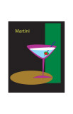 Martini in Black Giclee Print by ATOM Martini in Black Giclee Print by ATOM