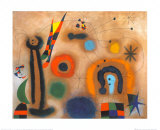 Libelle Mit Roten Flugeln Eine Schlange Jagend Poster by Joan Miró