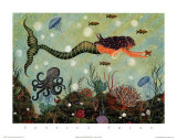 Purple Mermaid Posters by Jessica Fries