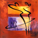 Rumba in Rot I (Rhumba in Red I) Poster von Alfred Gockel