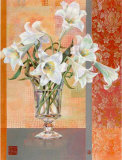 White Lilies Print by Maya Nishiyama White Lilies Print by Maya Nishiyama