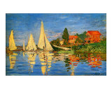 Regatas en Argenteuil Lámina giclée por Claude Monet