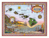 Antique Map of Old Hawaii Giclee Print by Steve Strickland Antique Map of Old Hawaii Giclee Print by Steve Strickland