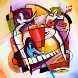Acariciando las teclas (Stroking the Keys) Láminas por Alfred Gockel