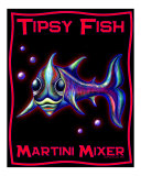 Tipsy Fish - Martini Mixer Giclee Print by Liza Sirena Phoenix