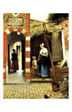 Dutch Courtyard of a House in Delft Giclee Print by Pieter de Hooch