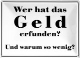 Wer hat das Geld erfunden? Targa in metallo