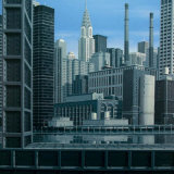 Blue Chrysler Composition Prints by Eric Peyret