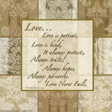 Words to Live By: Love Is Patient Posters par Marilu Windvand