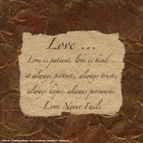 Words to Live By: Love Is Patient Poster par Smith-Haynes 