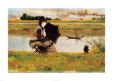 Pesca Sulla Senna Affiches par Federico Zandomeneghi