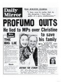 Profumo Quits; He Lied to MPs Over Christine to Save His Fanily Reproduction procédé giclée
