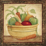Folk Still Life with Carrots and Peppers Prints by Valorie Evers Wenk