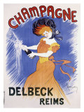 Champagne Delbeck Reims Giclee Print by Leonetto Cappiello