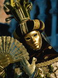 Person in Costume for Carnevale, Venice, Italy Fotografie-Druck von Juliet Coombe