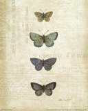 Botanical Butterflies I Print by Katie Pertiet