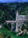 Santuario De Nuestra Senora De Las Lajas Church Built on Bridge Over the Guaitara River, Colombia Photographic Print by Krzysztof Dydynski