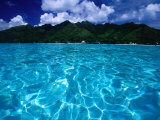 Lagoon in Haapiti, Moorea, the French Polynesia Fotografisk tryk af Paul Kennedy