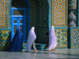 Worshippers Visiting Shrine of Hazrat Ali (Blue Mosque), Mazar-E Sharif, Afghanistan Photographic Print by Stephane Victor