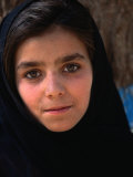Girl at Aschiana School, Looking at Camera, Kabul, Afghanistan Photographic Print by Stephane Victor