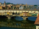 Ponte Vecchio Crossing River Arno, Florence, Italy Lámina fotográfica por Bethune Carmichael