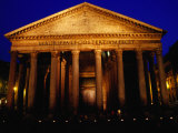 Pantheon Illuminated at Night, Rome, Italy Photographic Print by Glenn Beanland