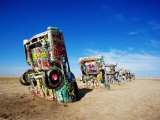 Cadillac Ranch, Amarillo, U.S.A. Fotoprint van Oliver Strewe