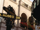 Rodeo Drive Street Sign in Beverley Hills, Los Angeles, USA Photographic Print by Rick Gerharter