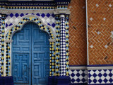 Tiled Facade of the Church of the Virgin of the Assumption in Libres, Puebla, Mexico Fotografisk trykk av Jeffrey Becom Tiled Facade of the Church of the Virgin of the Assumption in Libres, Puebla, Mexico Fotografisk trykk av Jeffrey Becom